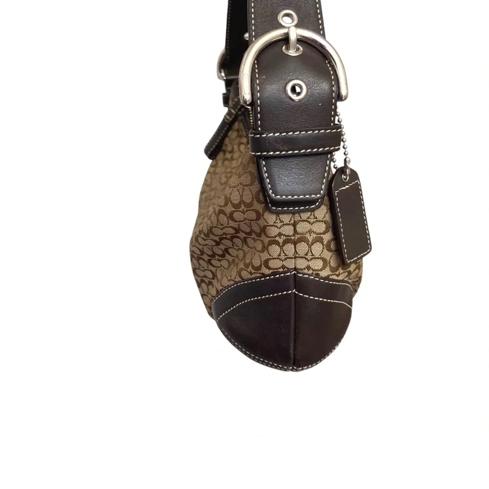 Coach vintage y2k 6351 brown signature mini soho hobo bag